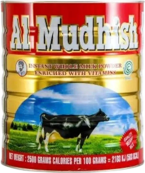 Al Mudish Milk Powder Pouch, 900 g tin, front of pack