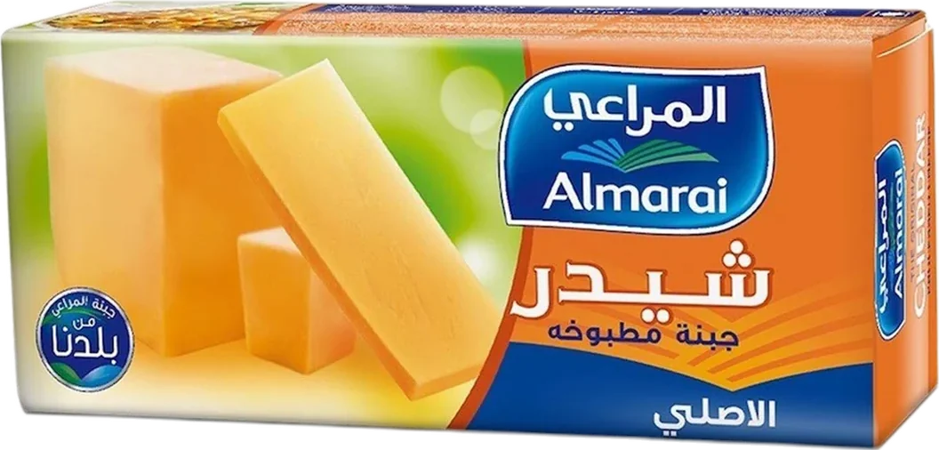 Almarai Cheese, 400 g glass jar or foil portion, front of pack