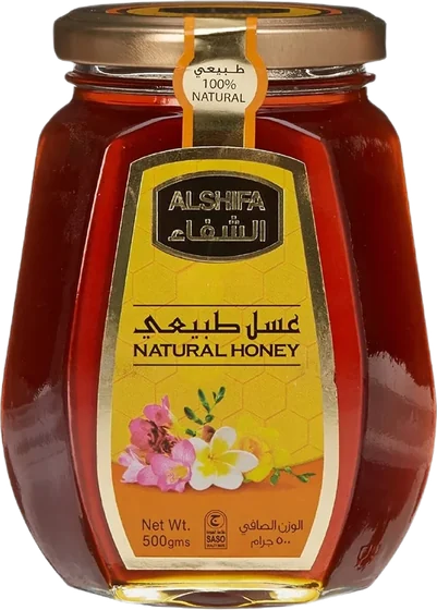 Alshifa Natural Honey, 750 g glass jar, front of pack
