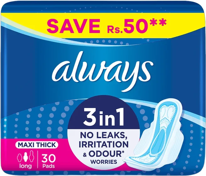 Always, 10 pieces carton, front of pack