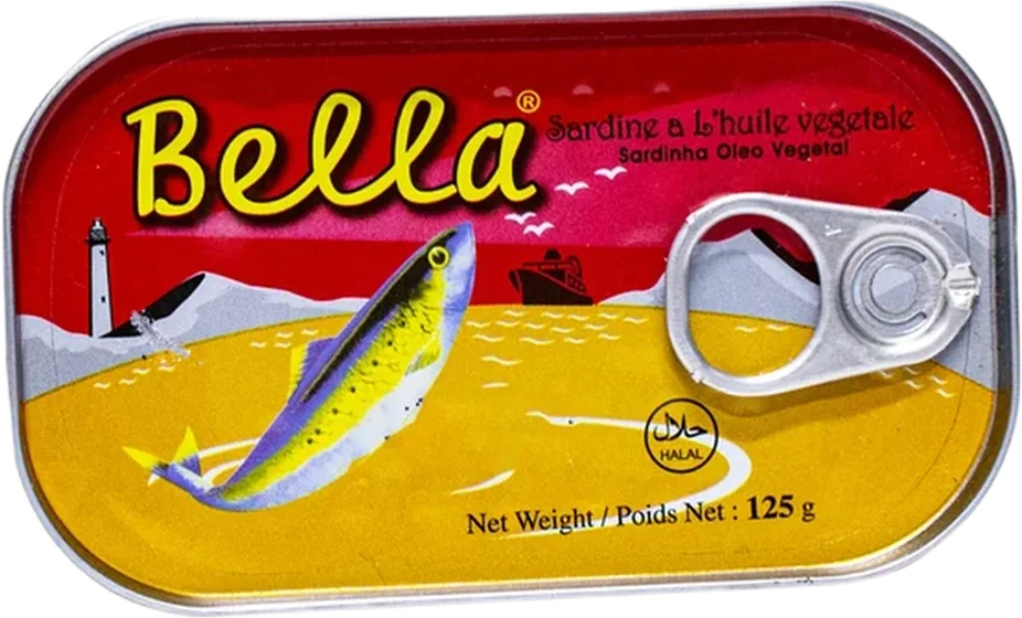 Bella Sardine, 125 g canned, front of pack
