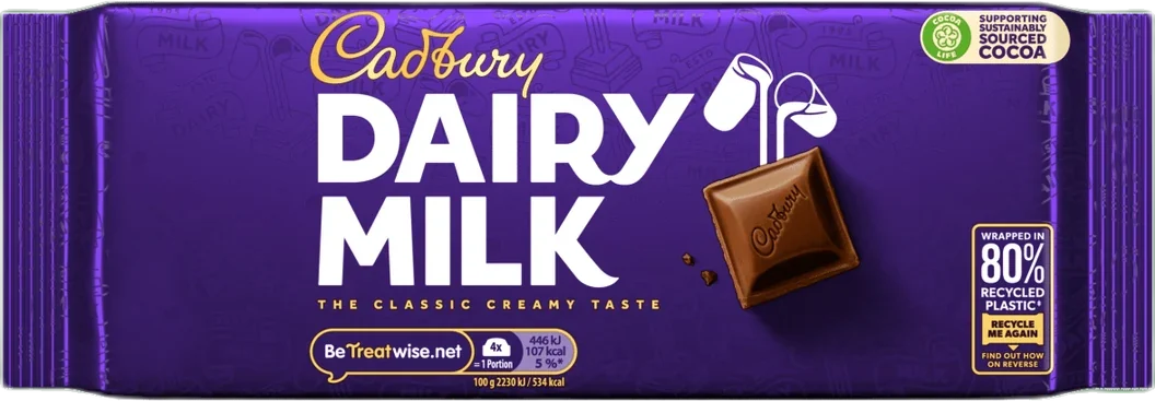 Cadbury Dairymilk Classic, 85 g moulded tablet or bar, front of pack
