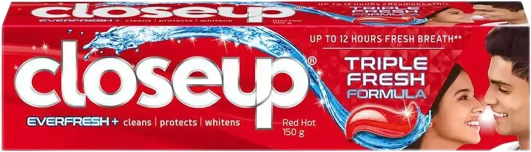 Close Up Toothpaste, 150 g carton, front of pack