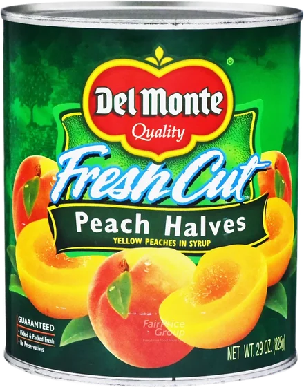 Del Monte Peach Halves in Syrup, 825 g canned, front of pack