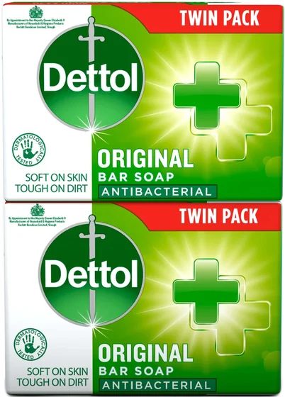Dettol Soap, 100 g wrapped bar, front of pack