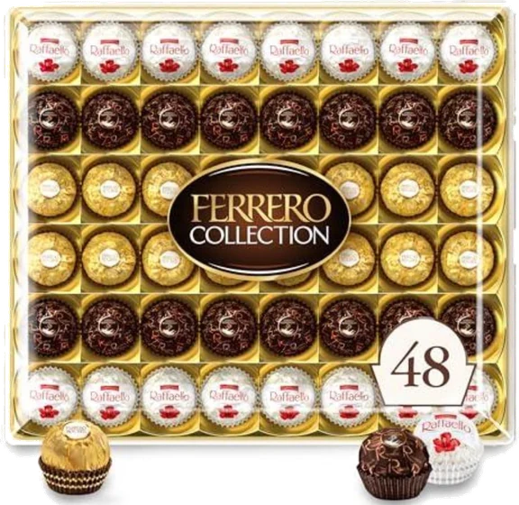 Ferrero Collection T48, 48-praline box, front of pack.