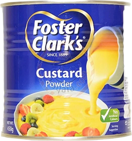 Fosters Clarks Custard Powder Tin, 450 g tin or carton, front of pack