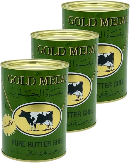 Gold Medal Ghee, 400 g tin or bottle, front of pack