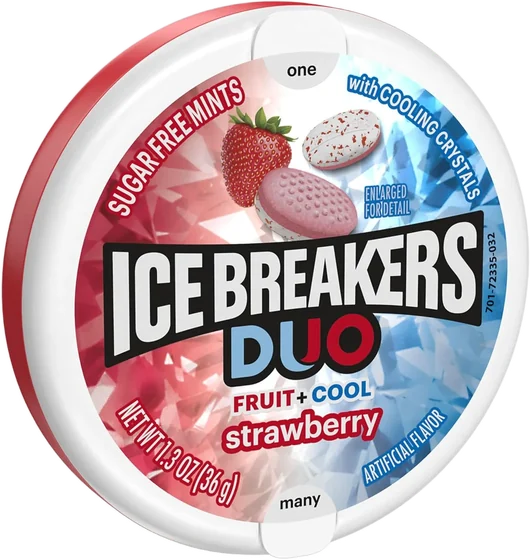 Ice Breakers Duo, 8 pieces sticks, front of pack