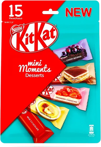 Kitkat Mini Moments, 201 g moulded or enrobed countline bar, front of pack