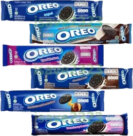 Oreo 133 g roll range, six variants as published by the supplier.