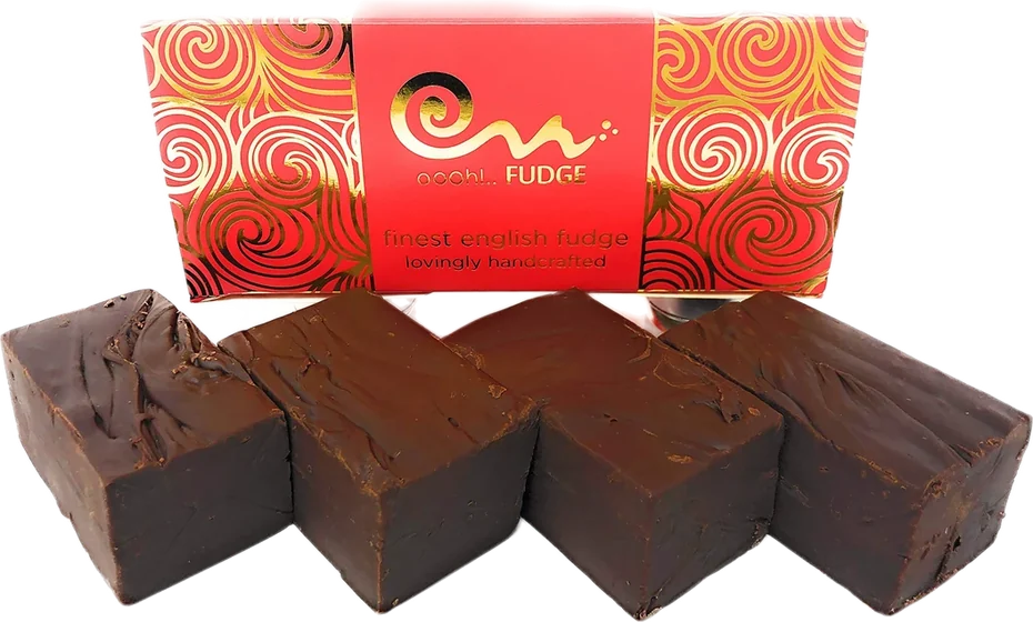 Luxury Fudge Chocolate, 900 g moulded tablet or bar, front of pack