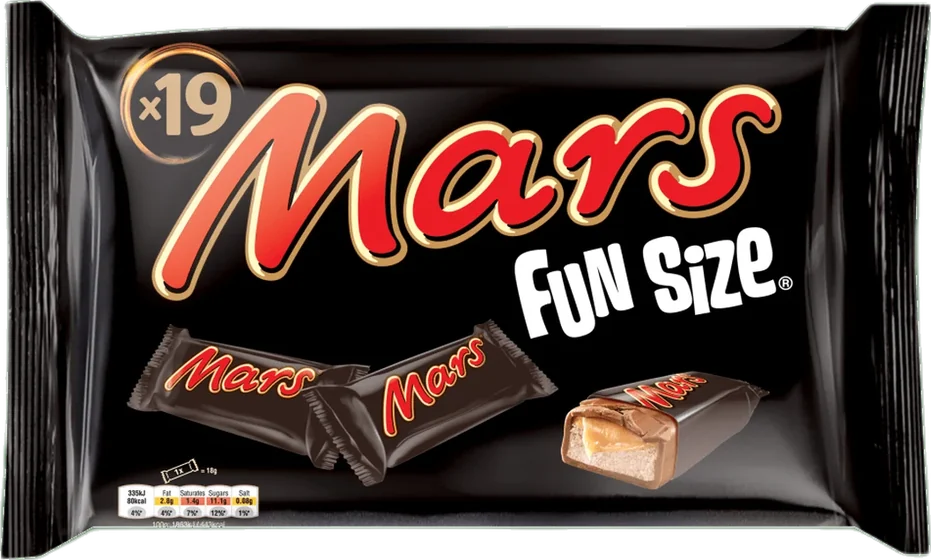 Mars Chocolate, 51 g moulded or enrobed countline bar, front of pack