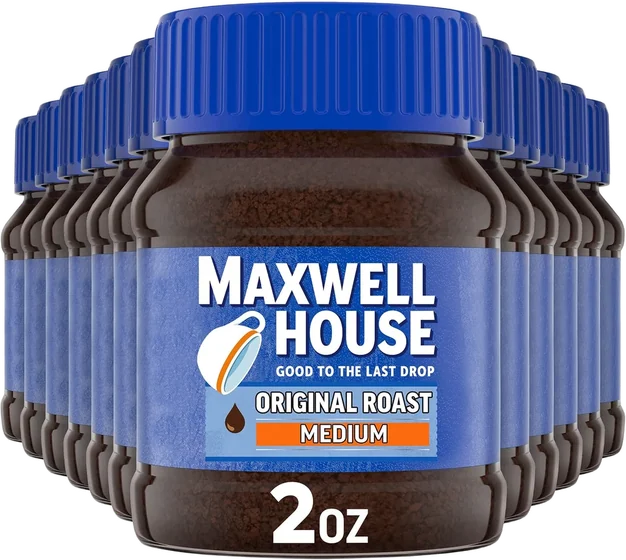 Maxwell House Coffee, 326 g glass jar or tin, front of pack