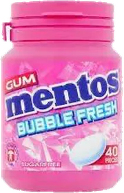 Mentos Gum Bubble Fresh, 40-piece bottle.