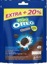 Mini Oreo Chocolate, 73 g stand-up pouch, front of pack.