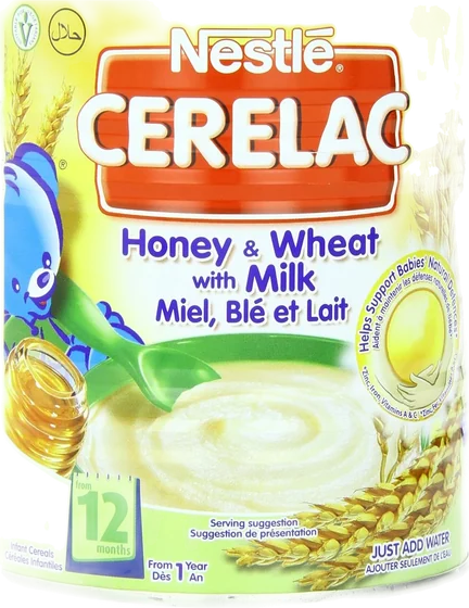 Nestle Cerelac Honey, 400 g carton or tin, front of pack