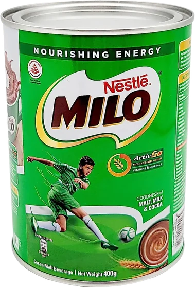 Nestle Milo Pouch, 400 g pouch or tin, front of pack