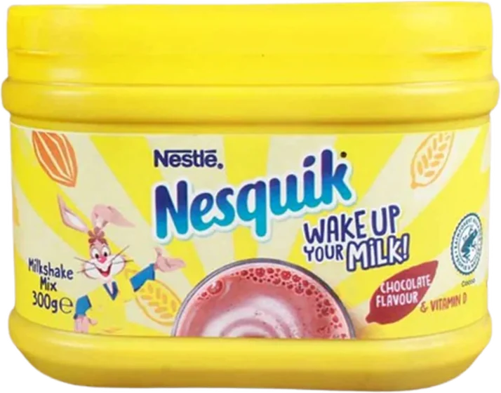 Nestle Nesquick Powder, 300 g tin, front of pack