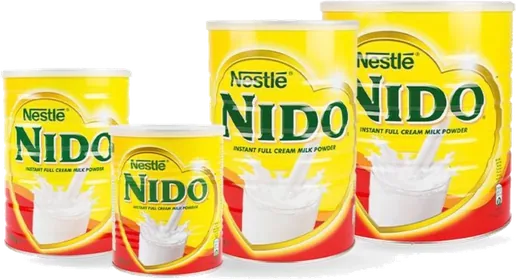 Nestle Nido Instant Full Cream Milk Powder, four tin sizes.