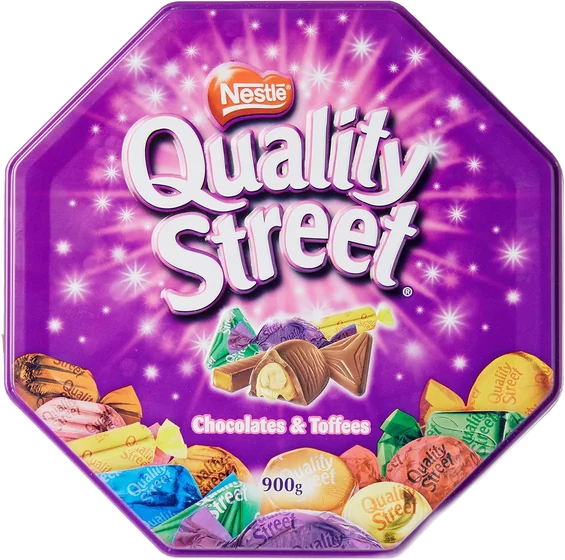 Nestle Quality Street, 600 g tub, front of pack
