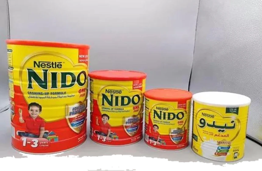 Nestle Nido Growing Up Formula range as supplied, showing several packs of the line.