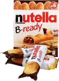 Nutella B-ready six-pack carton.