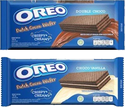 Oreo Dutch Cocoa Wafer range as supplied, showing several packs of the line.