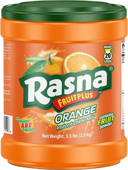 Rasna Orange, 2 kg sachet, front of pack