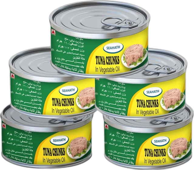 Seahath Tuna Chunk, 185 g canned, front of pack