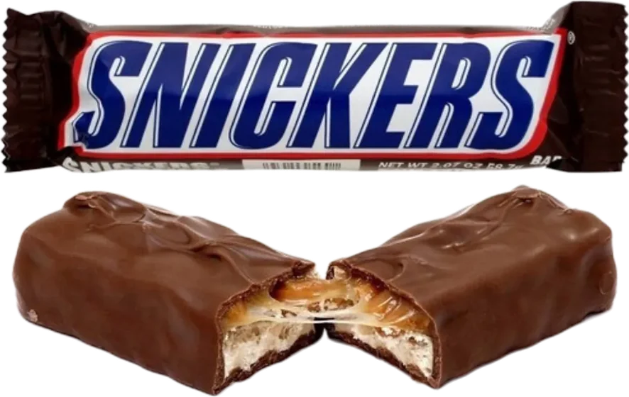 Snicker Chocolate, 57 g moulded or enrobed countline bar, front of pack