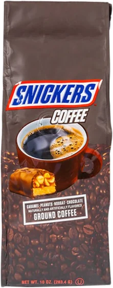 Snicker Ground Coffee, 10 oz vacuum pack or tin, front of pack