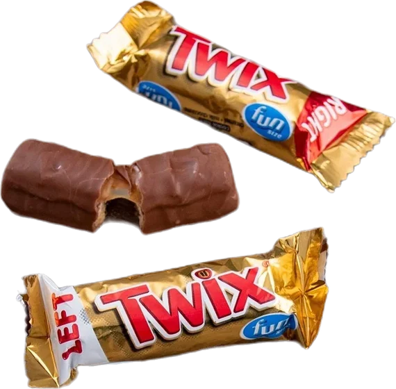 Twix Chocolate, 50 g moulded or enrobed countline bar, front of pack