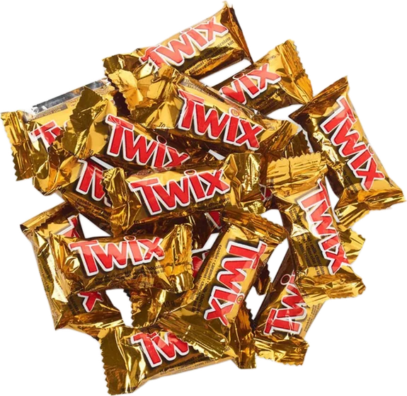 Twix Miniature, 220 g moulded or enrobed countline bar, front of pack